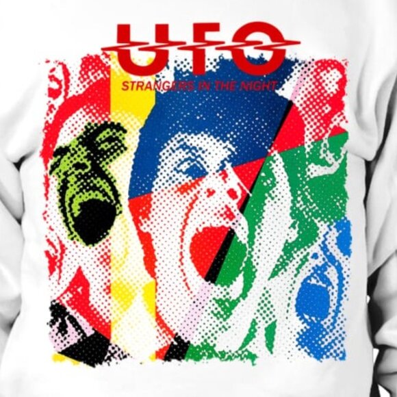 UFO Strangers In The Night Sweatshirt Classic Rock Music Band Pullover 05 - Picture 2 of 5